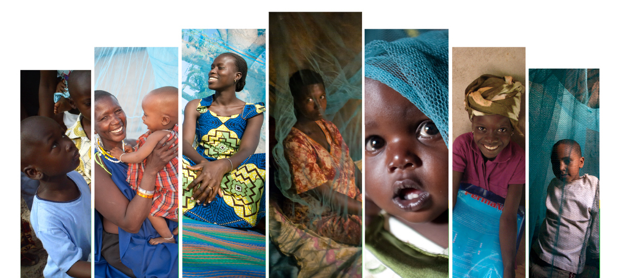 Fanned image of various recipients of life-saving nets thanks to Nothing But Nets
